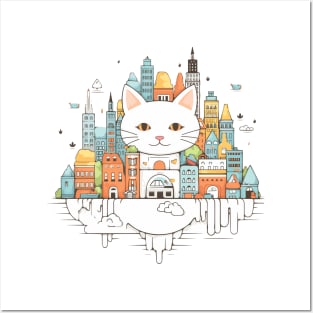 Cat Pet Animal Beauty Nature City Discovery Posters and Art